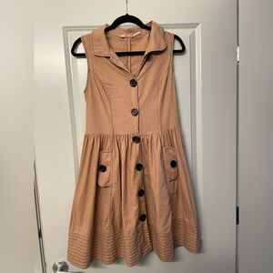 Anthropologie 100% Cotton Burlapp Dress